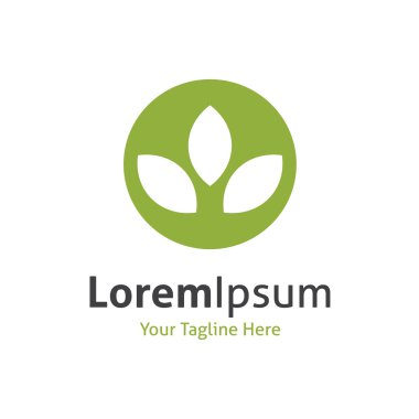 Sağlık yeşil daire vektör logo simge bırakır