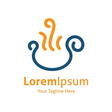 fincan sıcak çay içecek vektör logo simge