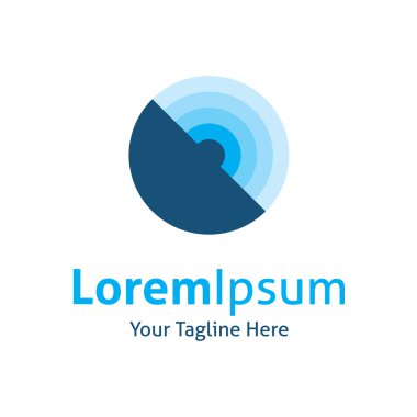 iletim daire desen radyo dalgası vektör logo simge
