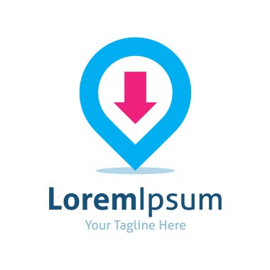 pin noktası kabarcık Konumlandırıcı vektör logo simge yükle