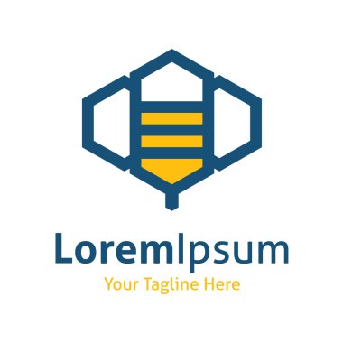 soyut teknoloji app arı mükemmellik vektör logo simge