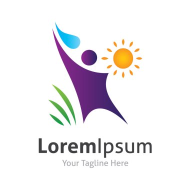 öğeleri vektör logo simge olan adam