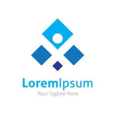 soyut vizyoner mali gelecek adam mavi ekonomi bank iş vektör logo simge