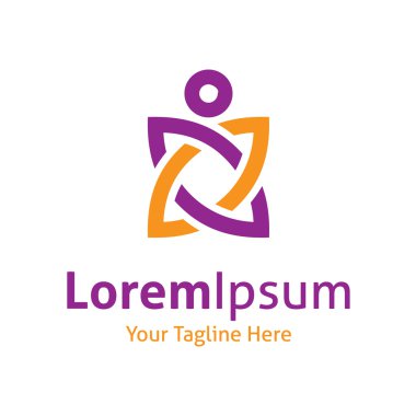 insan ortaklık iş grubu vektör logo simge