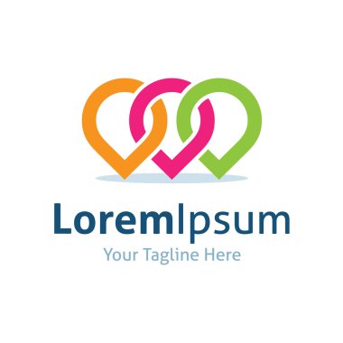 sosyal topluluk gücü zincir ortaklık Konumlandırıcı vektör logo simge