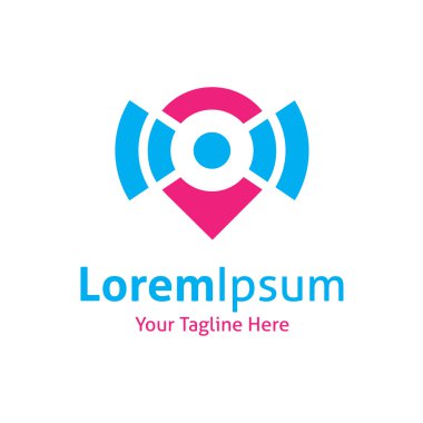 yaymak kelime konum belirleyici konuma vektör logo simge
