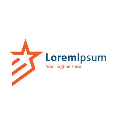 yükselen yıldız gelecekteki şekli iş vektör logo simge