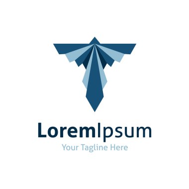 geometri Anka kuşu kağıt uçak vektör logo simge
