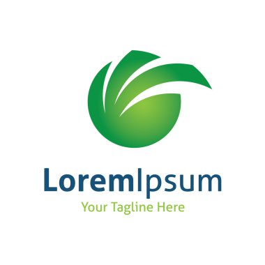 yeşil iş doğa daire vektör logo simge