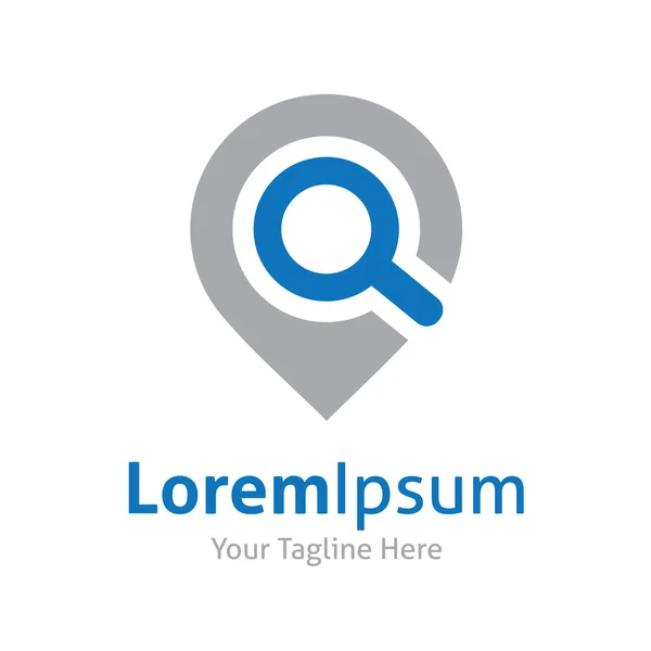 Büyüteç Konumlandırıcı vektör logo simge ile İnternet Web