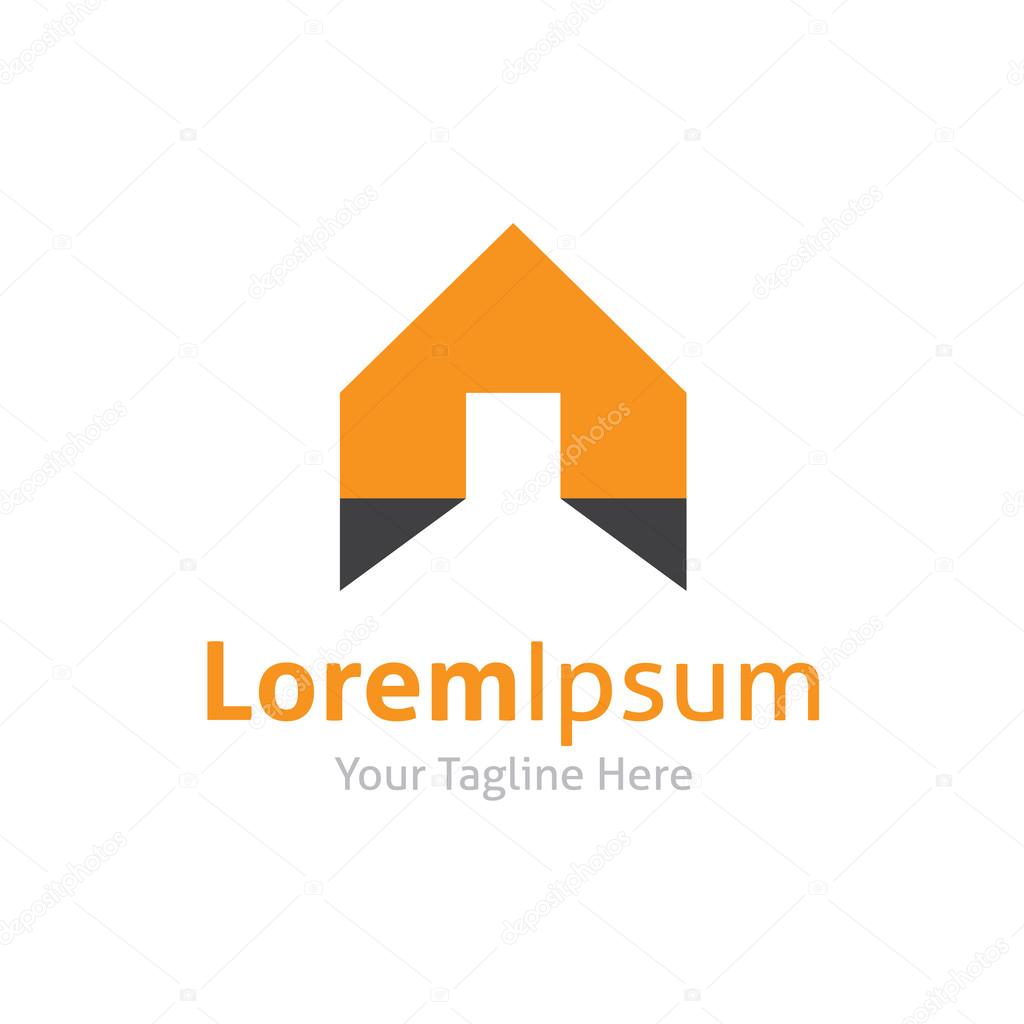 House real estate building web site construction vector logo icon