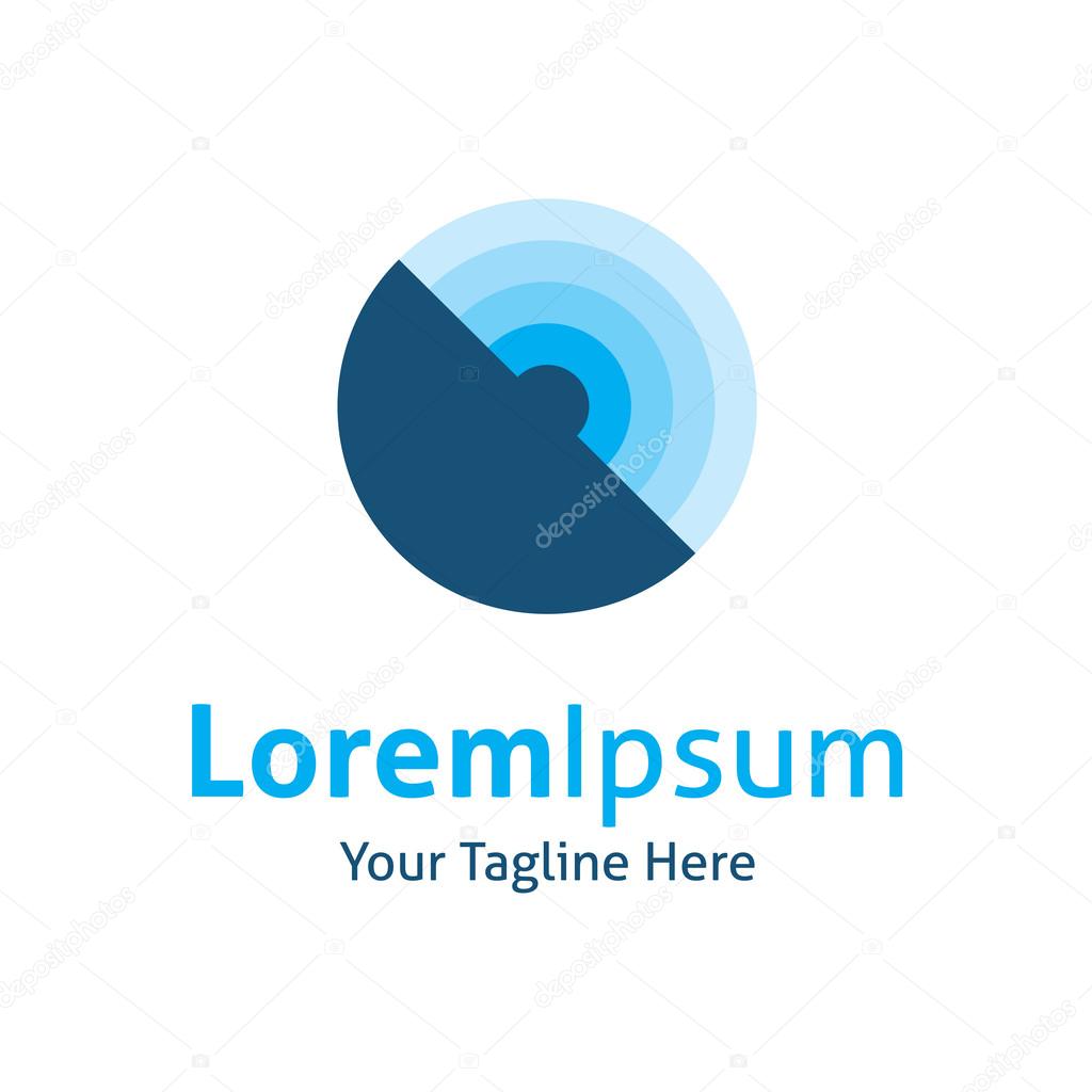Transmission circle pattern radio wave vector logo icon