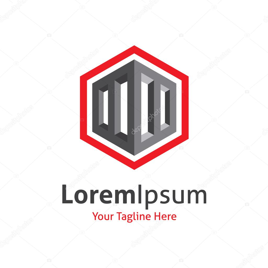 Strength construction frame solid vector logo icon