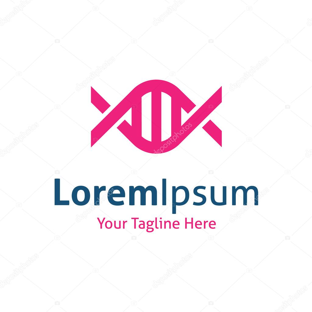 DNA genetic code material medical string spiral vector logo icon