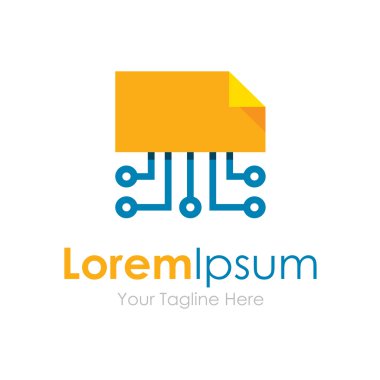 Teknoloji simgesi basit öğeler logo programlama kod dosyası