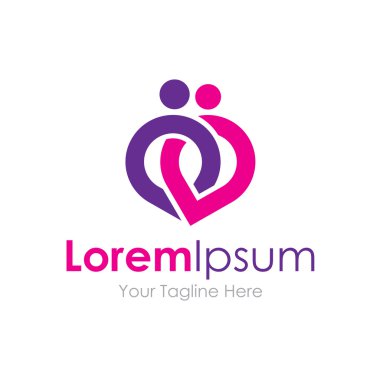 Daire simgesi basit öğeler logo çift bağlantı katıldı