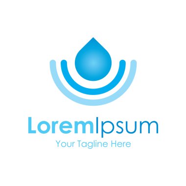Su damla temiz enerji simgesi basit öğeler logo