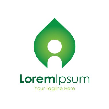 Yeşil enerji ilham çözümleri simgesi basit öğeler logo