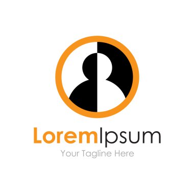 Gizli profili kimlik simgesi basit öğeler logo