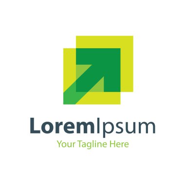 Yeşil ok Çakışma simgesini basit öğeler logo