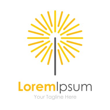 Kıvılcım karahindiba çiçek simgesi basit öğeler logo