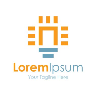 Mühendis teknik yenilik ampul simgesi basit öğeler logo