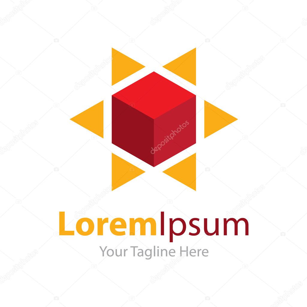 Red tech box mystery solution icon simple elements logo