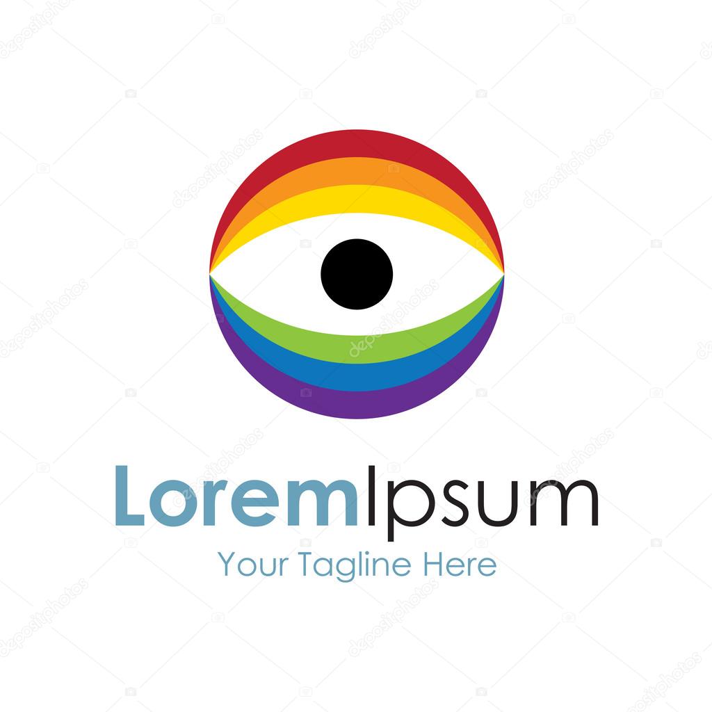 Light spectrum eye icon simple elements logo