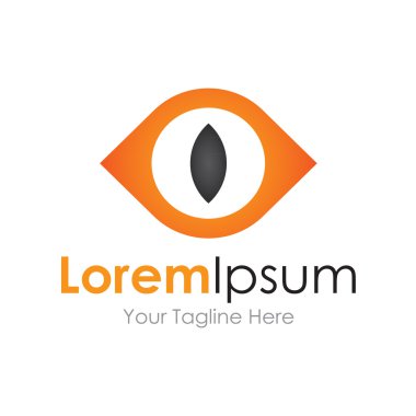 Korkunç canavar göz açık kavramı öğeleri simge logosu