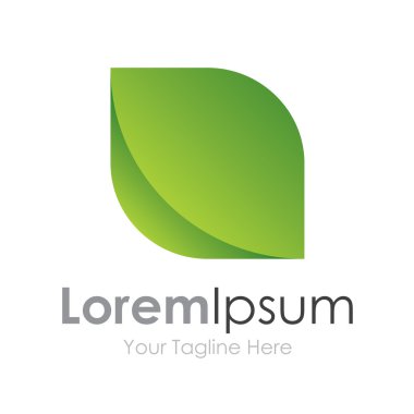 Yaprak yeşil doğa Eko zarafet kavramı öğeleri simge logosu