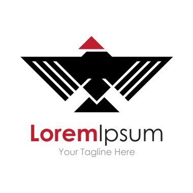 Siyah kuş uçuş kavramı öğeleri simge logosu