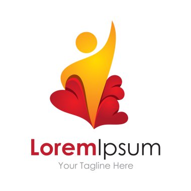 İspanyol tutku dans model adam kalp kavramı öğeleri simge logolu