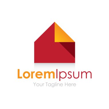 Yenilik ve yaratıcılık için modern klasörü başlangıç origami kavramı öğeleri simge logo