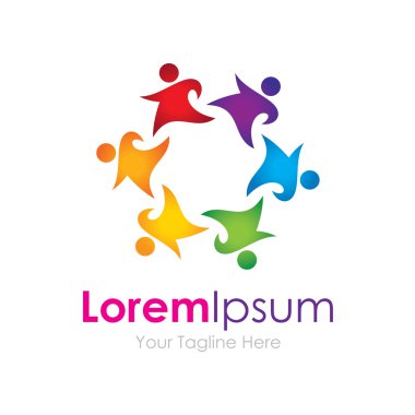 Tüm çeşitlilik Milletler ortaklık ekip çalışması kavramı öğeleri simge logosu
