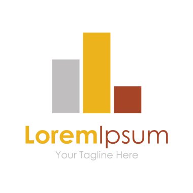 Altın ilerleme grafik bar Güz konsepti öğeleri simge logo büyümek