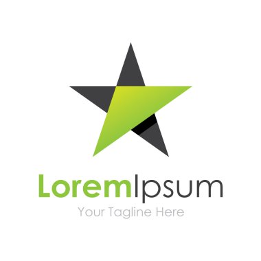 Yıldız süper kahraman şekil kavramı öğeleri simge logo kadar yeşil Başlat