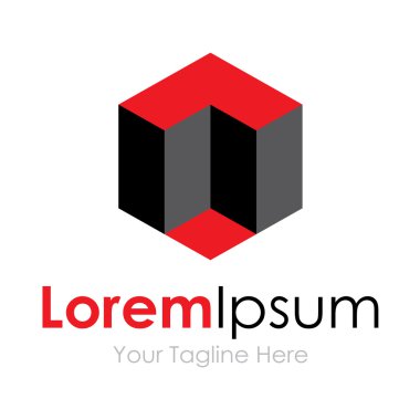 Kırmızı siyah pro serisi iş kavramı öğeleri simge logosu