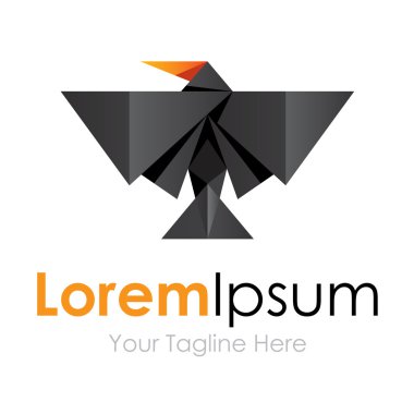 Kara kuş vahşi tasarım konsepti simge logosu