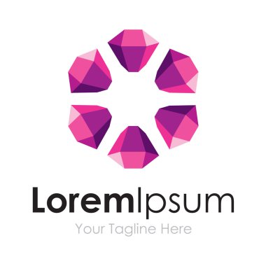 Değerli lüks mücevher taşları kavramı öğeleri simge logosu