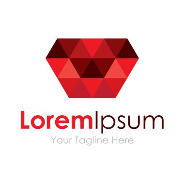 Kırmızı benzersiz lüks fiyat mücevher taş kavramı öğeleri simge logosu
