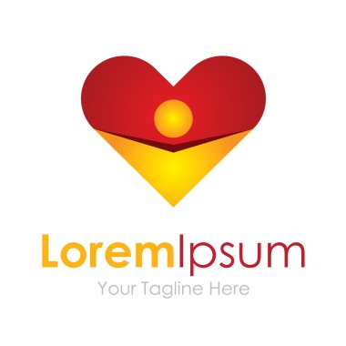 Paylaşımı seviyorum adam kucaklama kalp kavramı öğeleri simge logosu