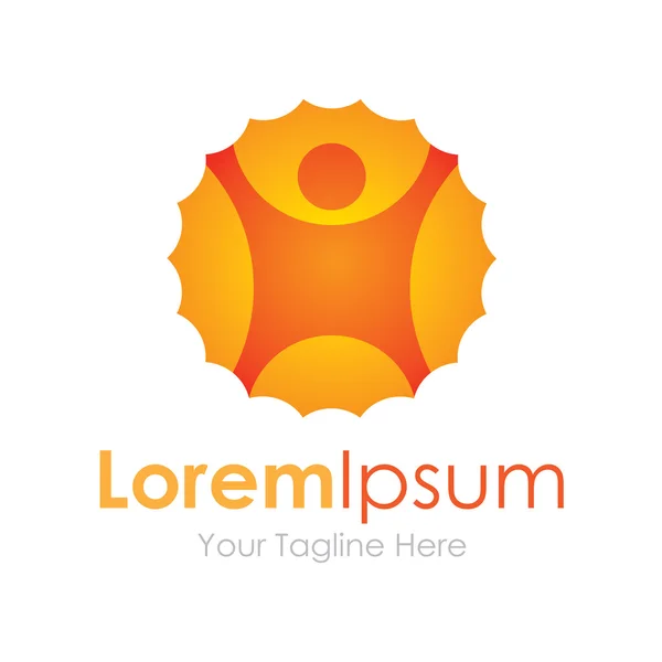Overstaptijd voor de prachtige dag zon concept elementen pictogram logo — Stockvector