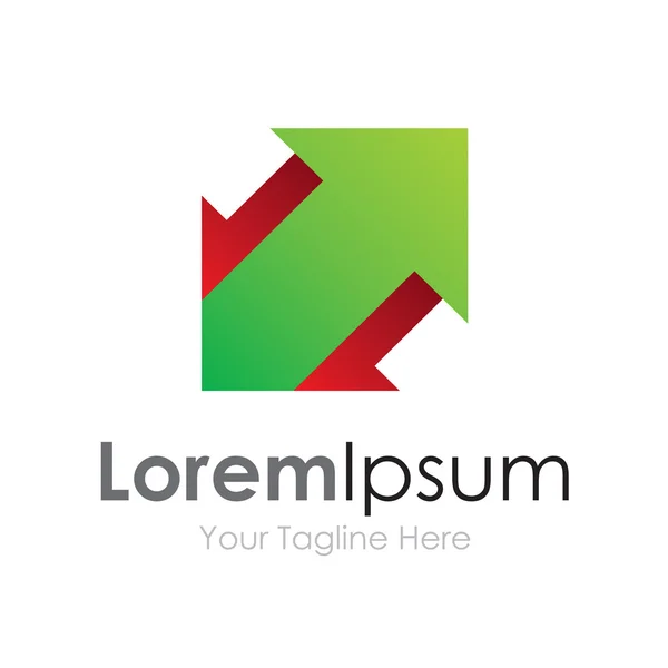 Fail leren win groene succes pijl concept elementen pictogram logo — Stockvector