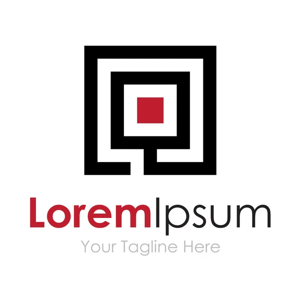 Логотип элементов иконок в лабиринте — стоковый вектор