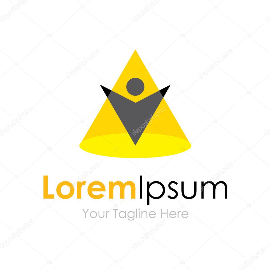 Shine under the spotlight concept elements icon logo