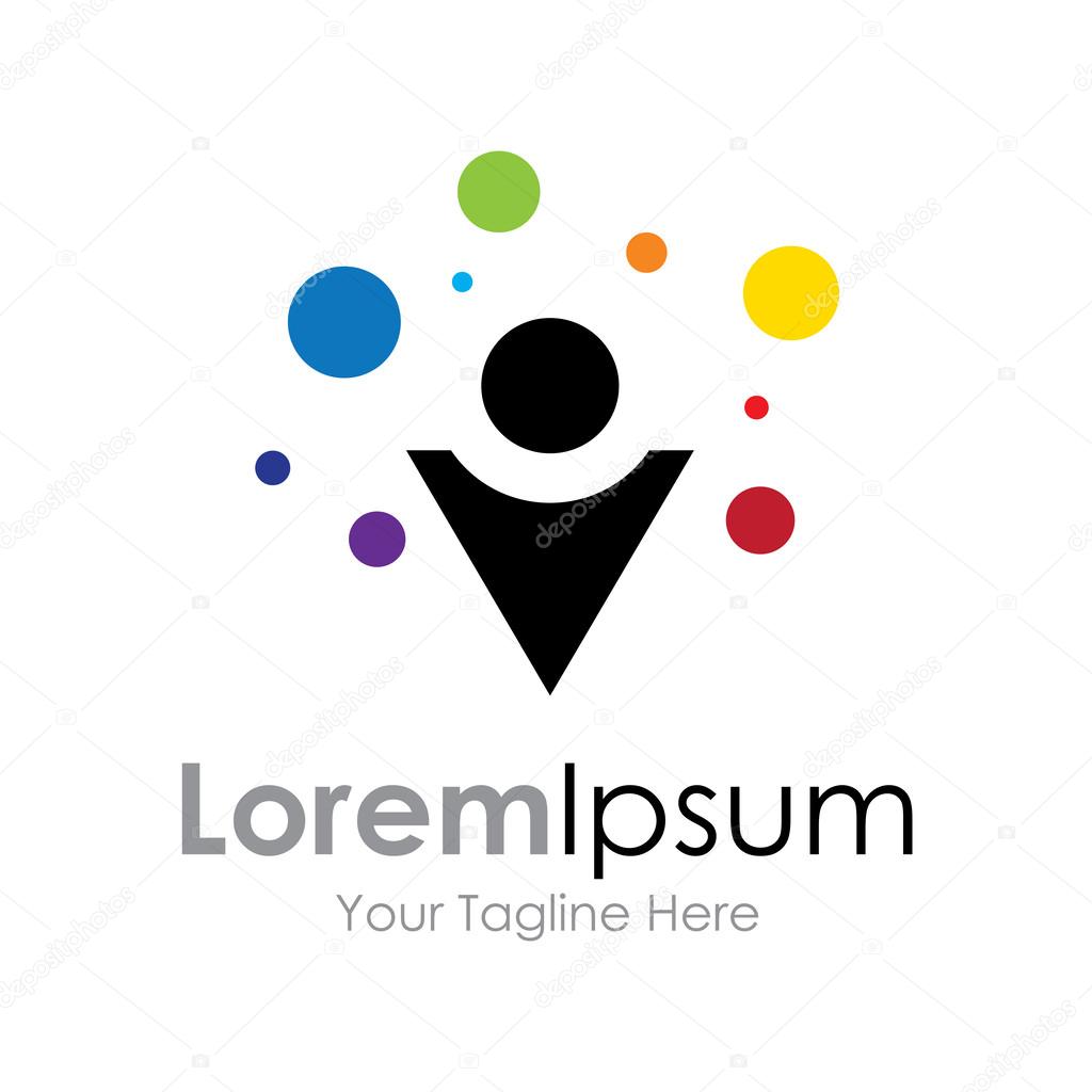 Creative pop up colorful ideas concept elements icon logo