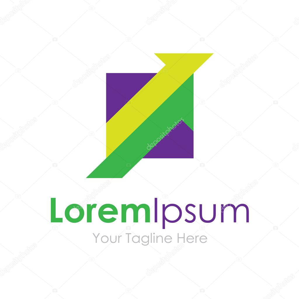 Success green arrow up concept elements icon logo