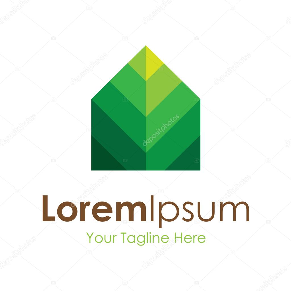 Grean leaf structure silhouette concept elements icon logo