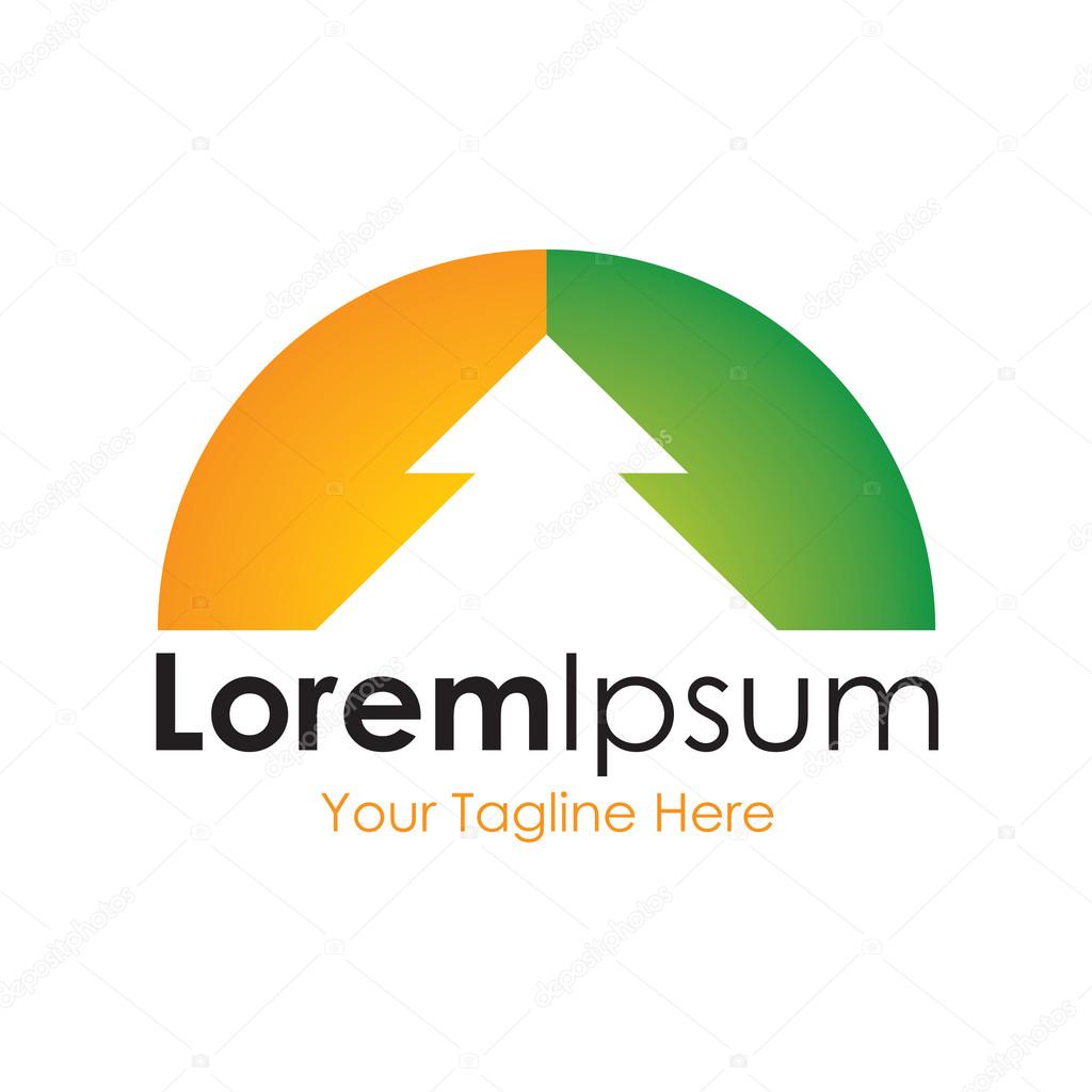 Power up jump start horizon concept elements icon logo