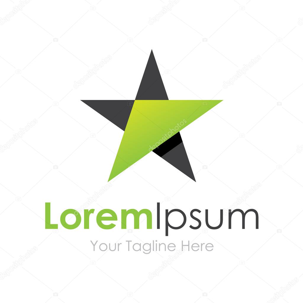 Start green up star superhero shape concept elements icon logo